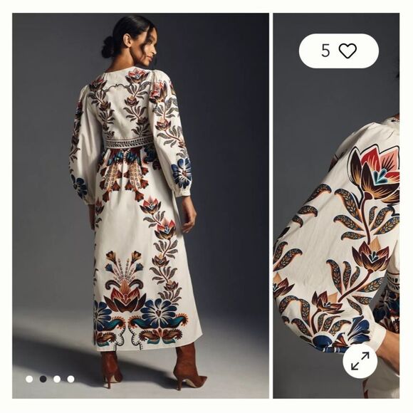 Farm Rio Size Medium Farm x Anthropologie V-Neck Maxi Dress - Picture 2 of 9